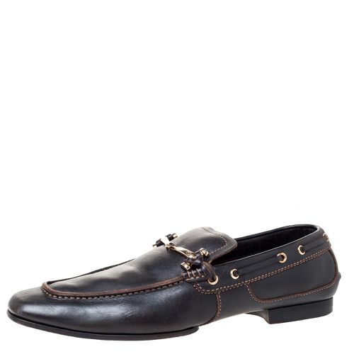 Gucci Black Leather Horsebit Loafers Size 43 - Gucci - Modalova