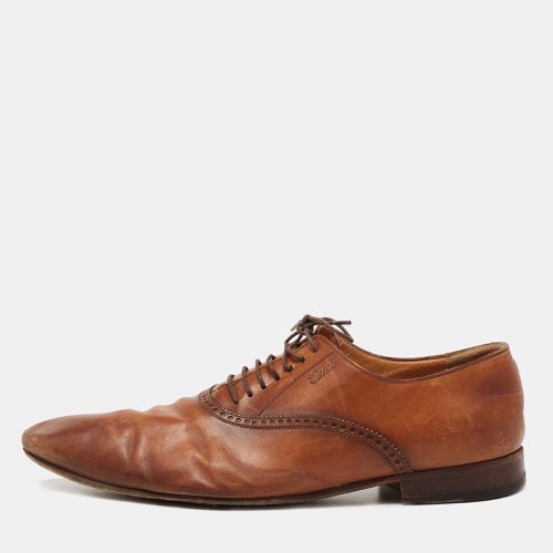 Gucci Brown Leather Lace Up Oxfords Size 45 - Gucci - Modalova