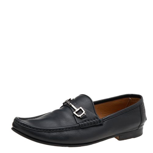 Gucci Black Leather Horsebit Slip On Loafers Size 42.5 - Gucci - Modalova