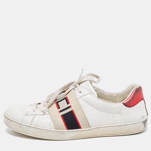 Leather Logo Band Ace Sneakers Size 41.5 - Gucci - Modalova