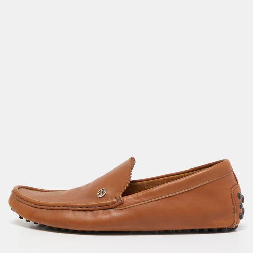 Gucci Brown Leather Slip On Loafers Size 43.5 - Gucci - Modalova