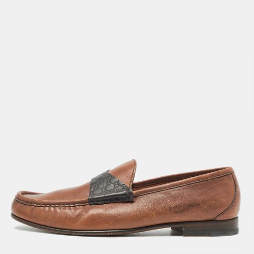 Gucci Brown Leather Slip On Loafers Size 42 - Gucci - Modalova