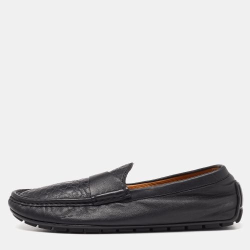 Gucci Black Guccissima Leather Slip On Loafers Size 41 - Gucci - Modalova