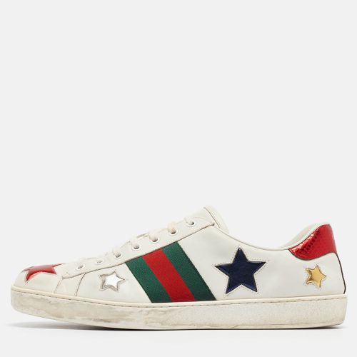 Gucci White Leather Star Ace Low Top Sneakers Size 45 - Gucci - Modalova