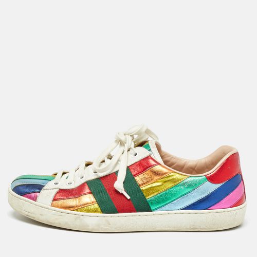 Gucci Multicolor Leather Ace Web Low Top Sneakers Size 41 - Gucci - Modalova