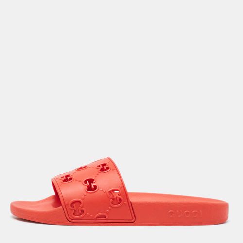 Gucci Red Rubber Flat Slides Size 42 - Gucci - Modalova