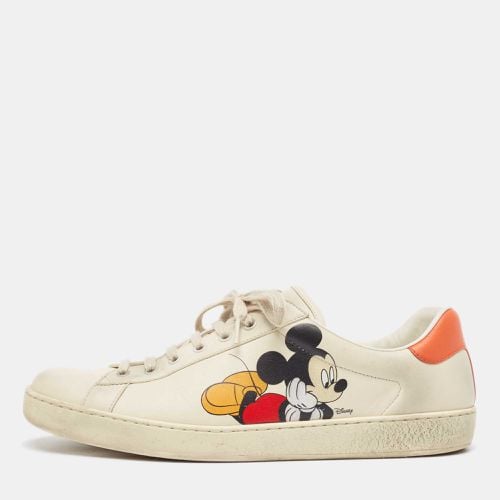 Gucci x Disney Cream Leather Mickey Mouse Ace Sneakers Size 44.5 - Gucci - Modalova