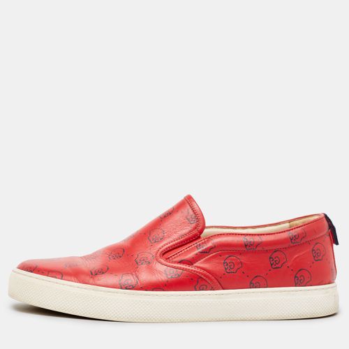 Gucci Red Leather Ghost Slip On Sneakers Size 43.5 - Gucci - Modalova