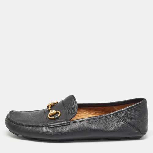 Gucci Black Leather Horsebit Foldable Loafers Size 40.5 - Gucci - Modalova