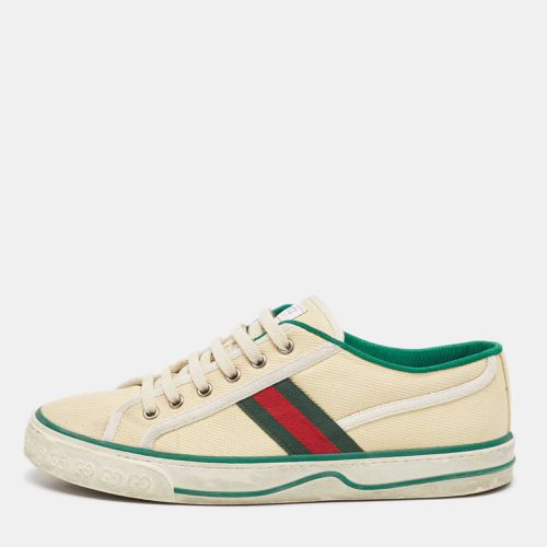 Gucci Cream Canvas Tennis 1977 Sneakers Size 42 - Gucci - Modalova