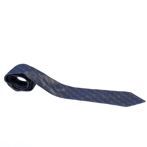 Gianfranco Ferre Navy Blue Silk Jacquard Traditional Tie - Gianfranco Ferre - Modalova