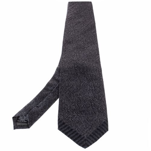 Gianfranco Ferre Grey Texture Print Traditional Silk Tie - Gianfranco Ferre - Modalova