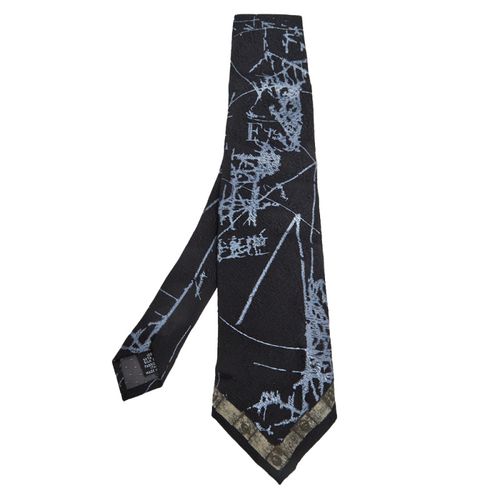 Gianfranco Ferre Black Patterned Silk Tie - Gianfranco Ferre - Modalova