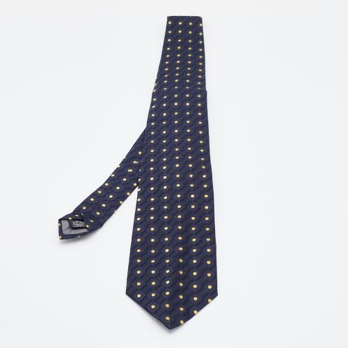 Gianfranco Ferre Navy Blue Polka Dot Silk jacquard Tie - Gianfranco Ferre - Modalova