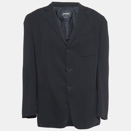 Giorgio Armani Vintage Black Wool Single Breasted Blazer M - Giorgio Armani - Modalova