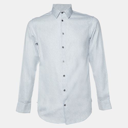 Giorgio Armani White Speckle Print Cotton Long Sleeve Shirt M - Giorgio Armani - Modalova