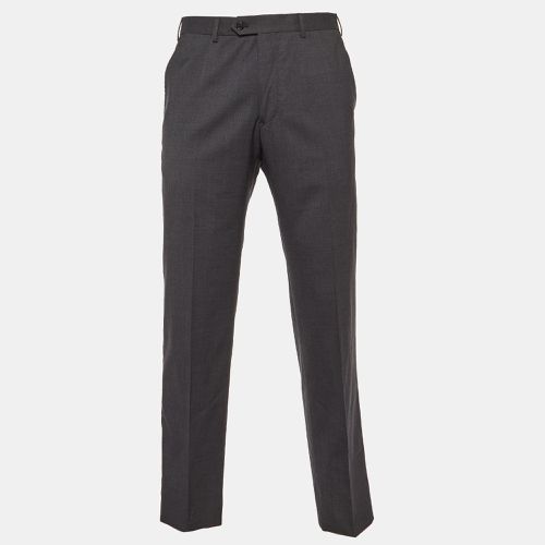 Giorgio Armani Dark Grey Wool Tailored Trousers L - Giorgio Armani - Modalova