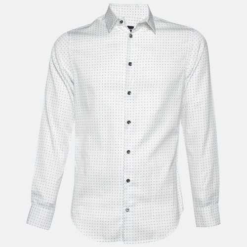 Giorgio Armani White Patterned Cotton Shirt M - Giorgio Armani - Modalova