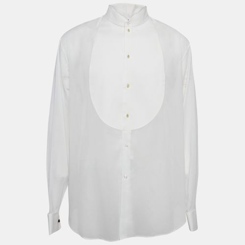 Giorgio Armani White Sheer Cotton Tuxedo Shirt XXXL - Giorgio Armani - Modalova