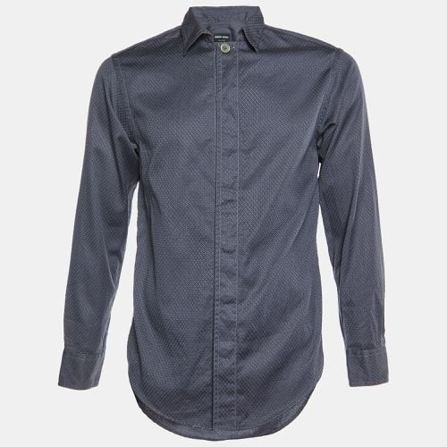 Giorgio Armani Grey Patterned Cotton Buttoned Up Shirt M - Giorgio Armani - Modalova