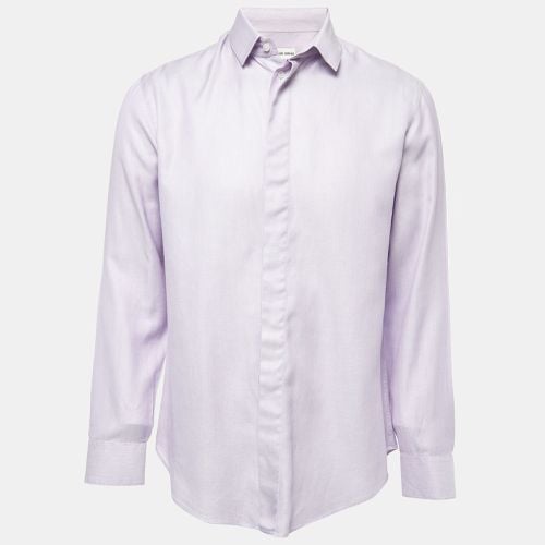 Giorgio Armani Purple Cotton Button Front Shirt M - Giorgio Armani - Modalova