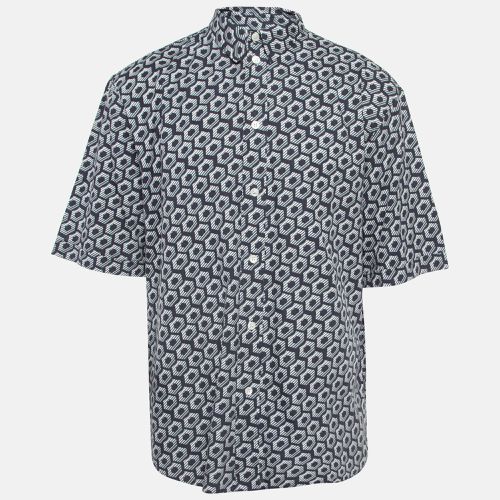 Giorgio Armani Blue Op-Art Print Cotton Shirt XL - Giorgio Armani - Modalova