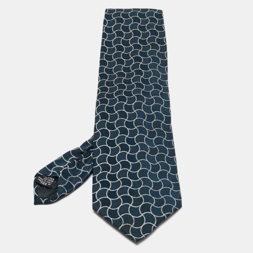 Giorgio Armani Blue Geometric Silk Traditional Tie - Giorgio Armani - Modalova