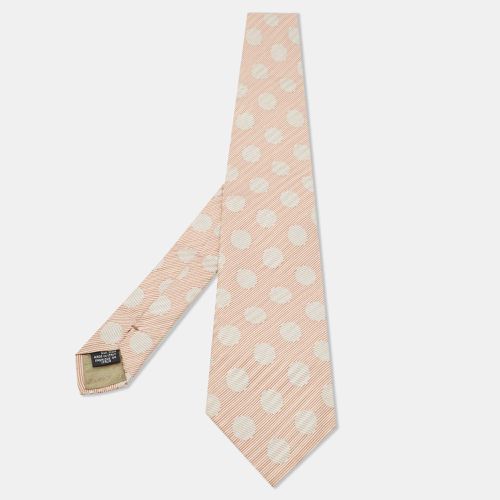 Giorgio Armani Vintage Pale Pink Polka Dot Silk Tie - Giorgio Armani - Modalova