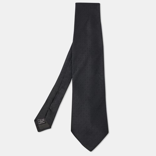 Giorgio Armani Black Dot Jacquard Pattern Silk Tie - Giorgio Armani - Modalova