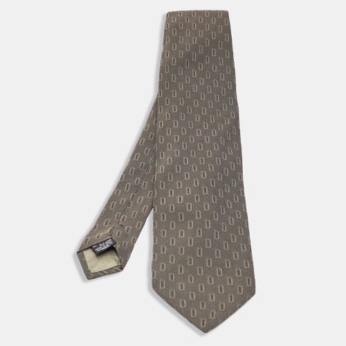 Giorgio Armani Vintage Grey Patterned Silk Tie - Giorgio Armani - Modalova