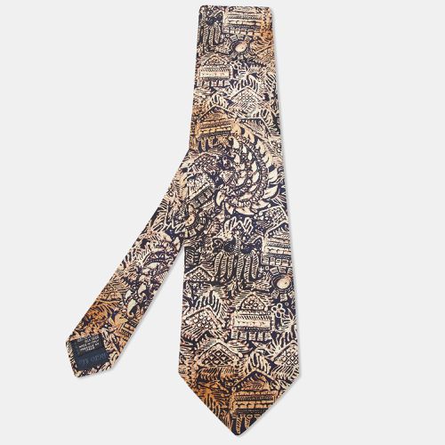 Giorgio Armani Vintage Black Printed Silk Traditional Tie - Giorgio Armani - Modalova