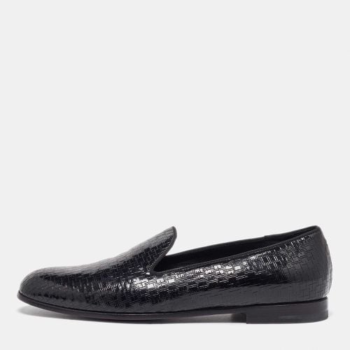 Embossed Patent Leather Smoking Slippers Size 40 - Giorgio Armani - Modalova