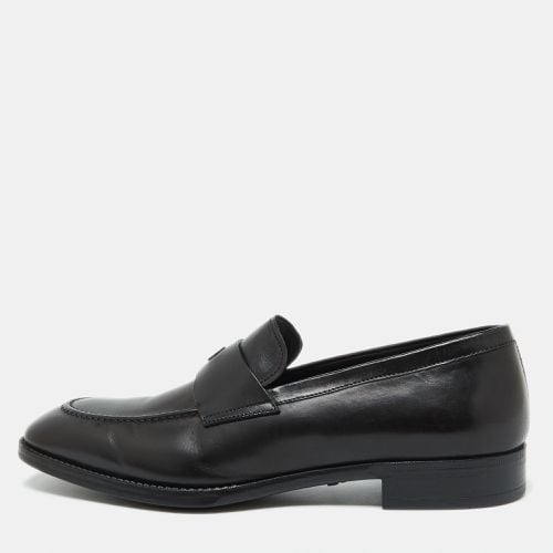 Leather Logo Slip On Loafers Size 38 - Giorgio Armani - Modalova