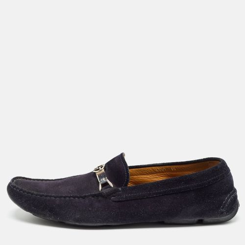 Giorgio Armani Navy Blue Suede Slip On Loafers Size 43.5 - Giorgio Armani - Modalova