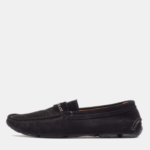 Giorgio Armani Black Suede Slip On Loafers Size 40 - Giorgio Armani - Modalova