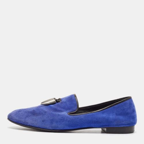 Giuseppe Zanotti Blue Suede Kevin Loafers Size 43 - Giuseppe Zanotti - Modalova