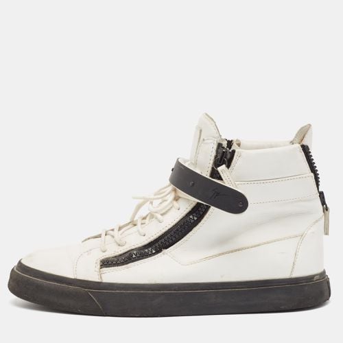 Giuseppe Zanotti White Leather High Top Sneakers Size 46 - Giuseppe Zanotti - Modalova