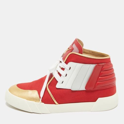 Giuseppe Zanotti Red/Gold Leather Foxy London High Top Sneakers Size 44 - Giuseppe Zanotti - Modalova