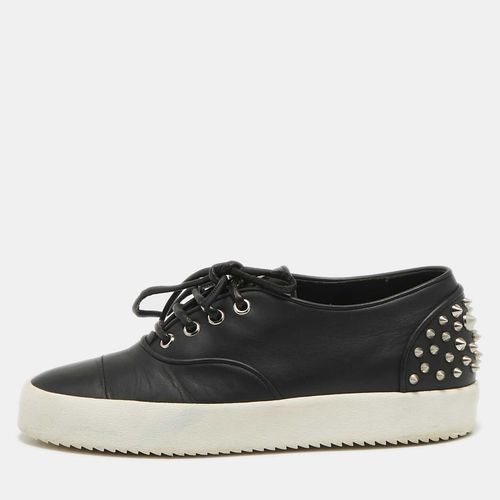 Giuseppe Zanotti Black Leather Spike Studded Low Top Sneakers Size 43 - Giuseppe Zanotti - Modalova