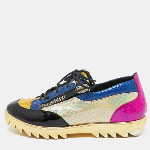 Giuseppe Zanotti Multicolor Python Embossed Leather Low Top Sneakers Size 43 - Giuseppe Zanotti - Modalova