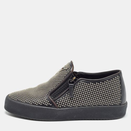 Giuseppe Zanotti Black Studded Leather Eve Slip On Sneakers Size 40 - Giuseppe Zanotti - Modalova