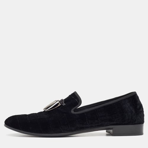 Guiseppe Zanotti Black Croc-Embossed Velvet Horn Tassel Loafer Size 42 - Giuseppe Zanotti - Modalova