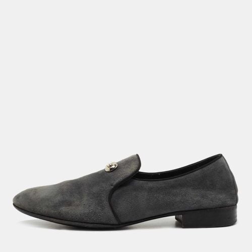 Giuseppe Zanotti Grey Suede Archibald Smoking Slippers Size 41.5 - Giuseppe Zanotti - Modalova