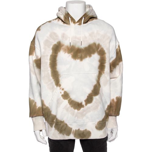 Givenchy White Tie-Dye Heart Printed Cotton Knit Oversized Hoodie S - Givenchy - Modalova