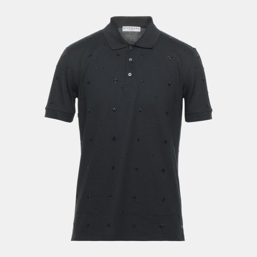 Givenchy Black Cotton Crystal Embellished Polo T-Shirt S - Givenchy - Modalova