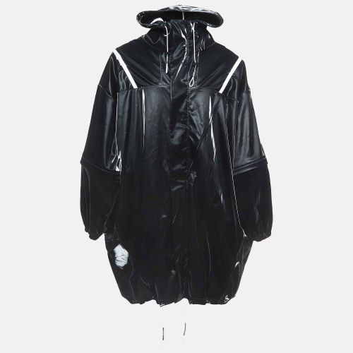 Givenchy Black Contrast Trim Synthetic Oversized Raincoat M - Givenchy - Modalova