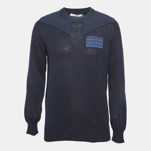 Givenchy Navy Blue Navy Blue Applique Detail Sweatshirt L - Givenchy - Modalova