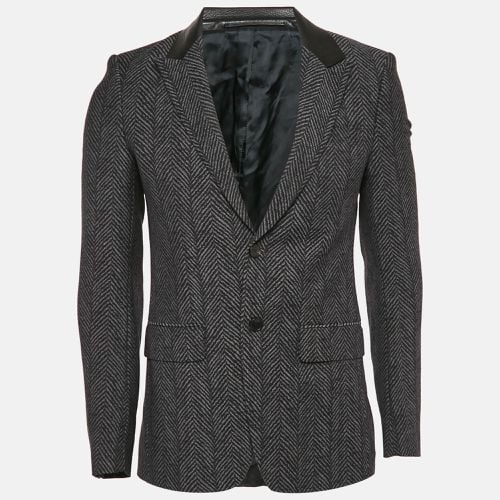 Givenchy Black Herringbone Wool Single Breasted Blazer S - Givenchy - Modalova