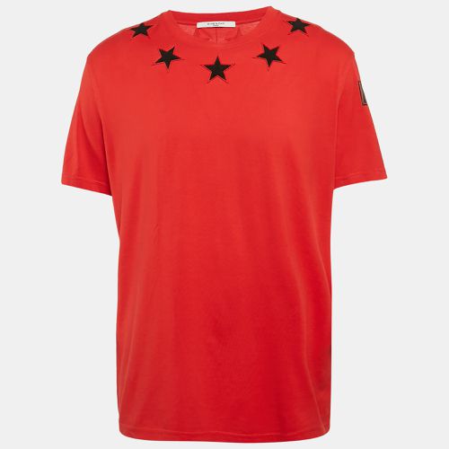 Givenchy Red Printed Cotton Star Applique T-Shirt XXL - Givenchy - Modalova