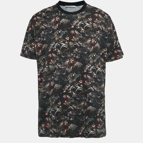 Givenchy Black Baboons Print Jersey Crew Neck T-Shirt M - Givenchy - Modalova